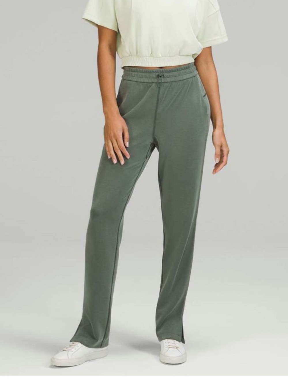 lululemon athletica Brushed Softstreme Straight-Leg Pant Smoked Spruce Green